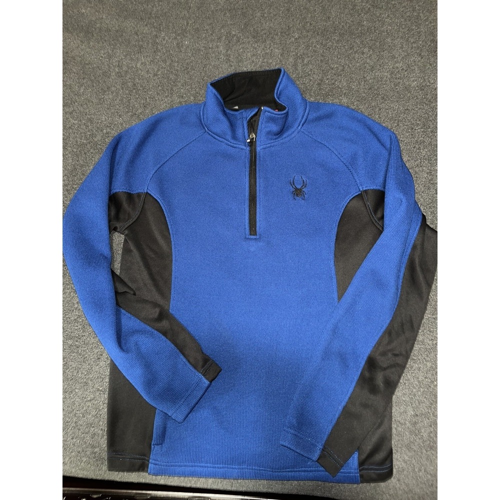 Spyder 1/4 Quarter Zip Pulloevr Sweater mens s ‎ Outbound Jacket , Blue/